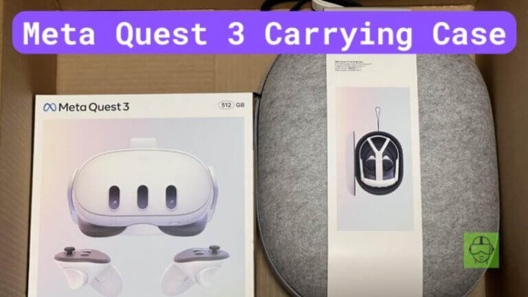 a box with a picture of a virtual reality headset and case - meta-quest-3-carrying-case-vskel