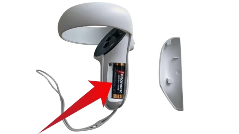 a white vr controller with a battery in it - rechargeable-vr-controller-batteries-vskel