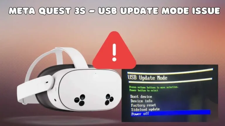 USB Update Mode Issue on Meta Quest 3s VR Headsets - meta-quest-3s-usb-update-mode-vskel