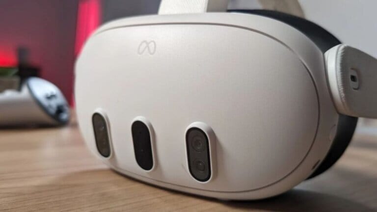 Meta Quest 3 front view on a table